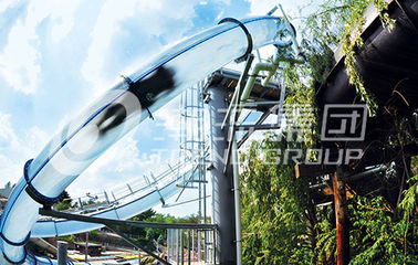สวนน้ำไฟเบอร์กลาสภาพนิ่งน้ำอควาวงบอดี้ไฟเบอร์กลาสสไลด์สำหรับสระว่ายน้ำ