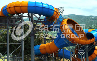 ตลกไฟเบอร์กลาสภาพนิ่งน้ำความสูง 16m Tantrum Valley กำลังการผลิต 480 Riders / h สำหรับ Water Park