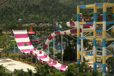 304 สไลด์กันน้ำสแตนเลส / สไลด์ Waterpark ความสูงของแพลตฟอร์ม 13 เมตรสำหรับสวนน้ำยักษ์