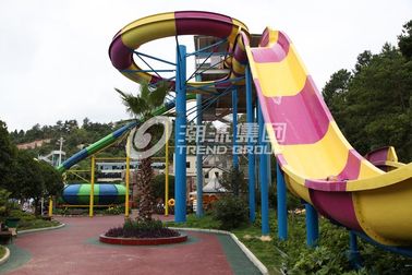 ไฟเบอร์กลาสที่กำหนดเองสไลด์น้ำ / สวนสนุกบูมเมอแรงอควาสไลด์สำหรับสวนน้ำยักษ์