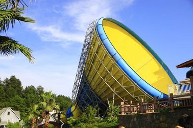 ผู้ใหญ่ที่กำหนดเองไฟเบอร์กลาสสวนน้ำทอร์นาโดสไลด์ 14.6m ความสูง 42 * 60 เมตร