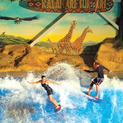 เครื่องคู่ / เดี่ยว FlowRider ขี่น้ำทะเลสีฟ้าสีท่องจำลองด้วยไฟเบอร์กลาสวัสดุ