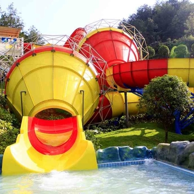 Funny Outdoor Park Water Slide ไฟเบอร์กลาส Tantrum Valley สำหรับผู้ขับขี่ 480 คนต่อชั่วโมง