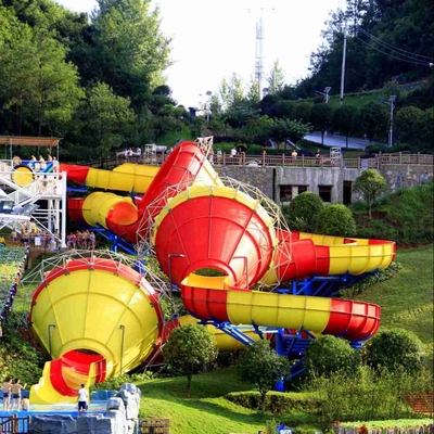 Funny Outdoor Park Water Slide ไฟเบอร์กลาส Tantrum Valley สำหรับผู้ขับขี่ 480 คนต่อชั่วโมง