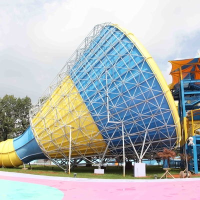 ไฟเบอร์กลาสที่มีสีสันสำหรับผู้ใหญ่ Water Slide ความสูงของแพลตฟอร์ม 14.6m ในสวนสนุก