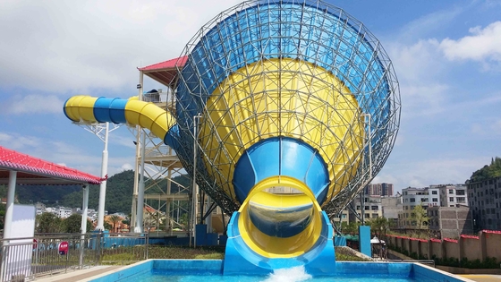 ภาพนิ่งน้ำไฟเบอร์กลาสขนาดใหญ่สำหรับ Aqua Funny, สไลด์ทอร์นาโดขนาดใหญ่สำหรับสวนน้ำ
