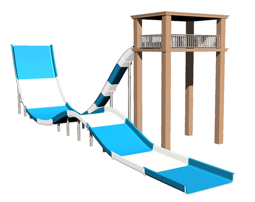 กลางแจ้งไฟเบอร์กลาส Aqua Park อุปกรณ์สำหรับ 4-6 ท่านต่อเวลา