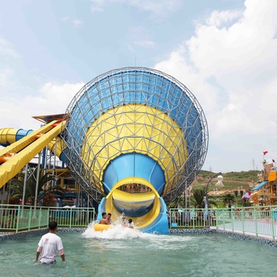 ทอร์นาโดไฟเบอร์กลาสขนาดใหญ่สไลด์น้ำ 720 ที่นั่งต่อชั่วโมงความจุของสวนน้ำ