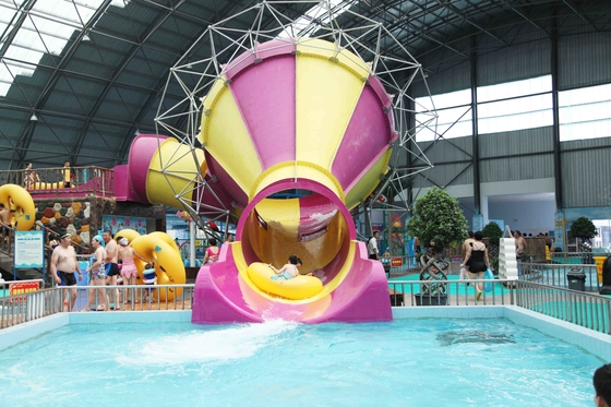 สไลด์ไฟเบอร์กลาสพาณิชย์ครอบครัวน้ำสำหรับบ้าน 16m สูง