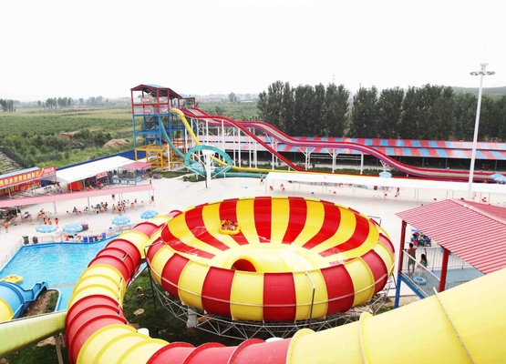 16m อวกาศขันน้ำสไลด์สีแดง / ก่อสร้างเหลือง Aqua Park