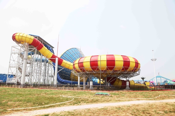 สวนน้ำไฟเบอร์กลาสสไลด์ / สไลด์อวกาศชามน้ำด้วยความจุสูง 720 Riders / ชั่วโมง