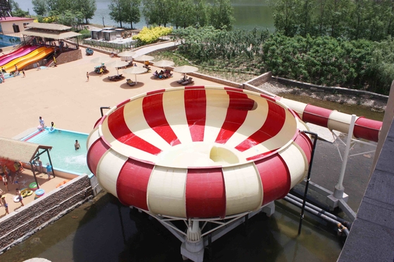 เกมสำหรับครอบครัวไฟเบอร์กลาสภาพนิ่งน้ำ 19 เมตรความสูง Waterpark Super Bowl, พื้นที่ 32 * 53 เมตรสำหรับสวนน้ำ