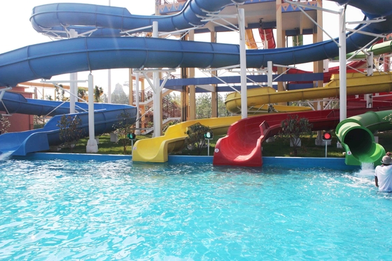 Funny FPR น้ำ Slide Games คู่เปิดและปิดน้ำ Cool สไลด์สำหรับ Water Park