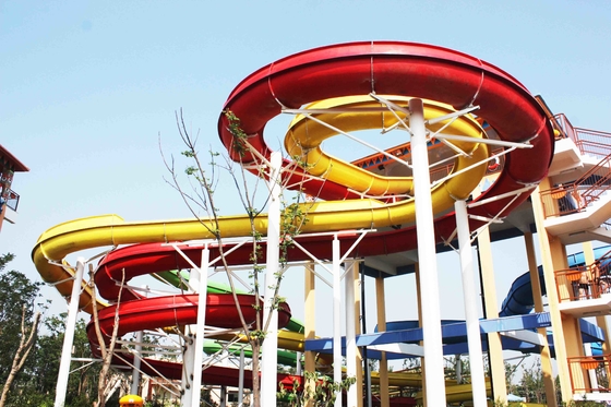 สวนน้ำที่เป็นที่นิยมเกลียวภาพนิ่งที่มีแนวตั้ง Track, FRP สวนน้ำสไลด์สำหรับสวนน้ำ
