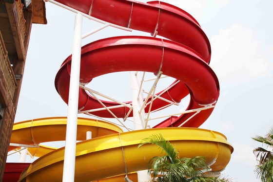 สแตนเลสสตีล FRP Spiral Water Slides / ไฟเบอร์กลาส Water Slide
