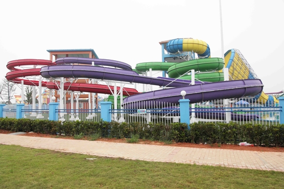 สแตนเลสสตีล FRP Spiral Water Slides / ไฟเบอร์กลาส Water Slide