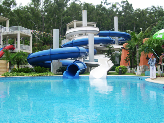 สไลด์ Waterpark Spiral, สไลด์ Water Park ของ FRP / สไลด์ที่กำหนดเองสำหรับสวนน้ำยักษ์