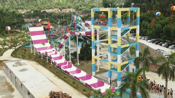ยักษ์ Aqua Park อุปกรณ์สระว่ายน้ำที่น่าตื่นเต้น Swwiming Waterslides สำหรับสวนน้ำ