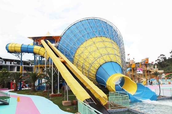 บิ๊กทอร์นาโดไฟเบอร์กลาสสระว่ายน้ำสไลด์สูง Capicity ครอบครัวน้ำเกมส์สไลด์