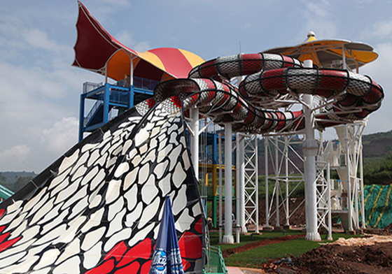 สวนสนุกสวนไฟเบอร์กลาสภาพนิ่งน้ำเหล็กกล้าคาร์บอนกัลวาไนซ์กรอบรูป Aqua Park