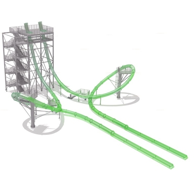 ภาพนิ่ง Aqua LoopBody ภาพนิ่ง Aqua Park ไฟเบอร์กลาส, ความสูงของแพลตฟอร์ม 16 เมตร