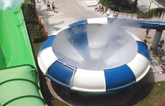 สไลด์น้ำไฟเบอร์กลาสที่สวยงามและน่าสนใจ Aqua Park สีแดง / เหลือง / เขียว