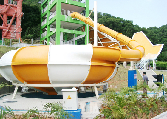 สไลด์ภาพนิ่งน้ำที่กำหนดเองอวกาศขันน้ำไฟเบอร์กลาสสไลด์น้ำประปาสำหรับสวนน้ำ