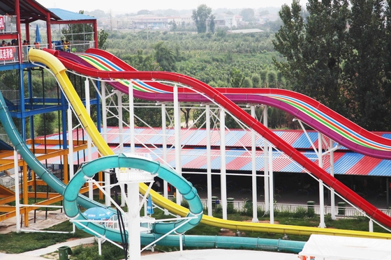 ExcitingSlide Aqua Park ไฟเบอร์กลาสสไลด์น้ำแพลตฟอร์มสูง 16m