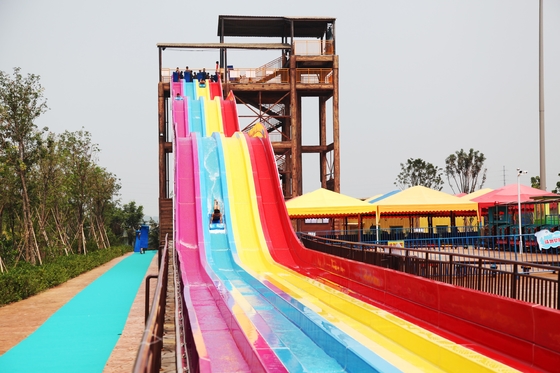 ไฟเบอร์กลาส FRP Fiberglass Rainbow สไลด์ที่ปรับแต่งเอง SGS ISO9001
