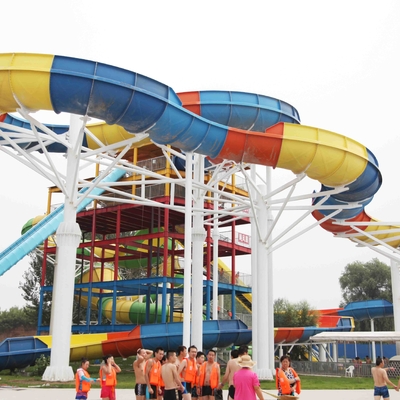 ที่มีสีสัน Aqua Park อุปกรณ์ / ไฟเบอร์กลาสที่กำหนดเองภาพนิ่งน้ำสำหรับสวนน้ำ