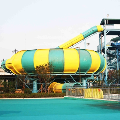 16m Platform Fun Aqua Park ไฟเบอร์กลาสภาพนิ่งน้ำภาพยักษ์ Space Slides น้ำ