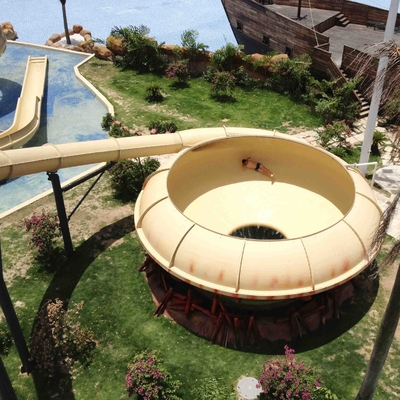 Space Bowl Water Slide อุปกรณ์ไฟเบอร์กลาสน้ำสำหรับผู้ใหญ่ Aqua Park
