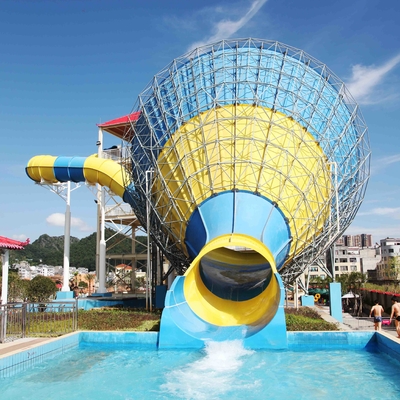 สังกะสีสไลด์เหล็กคาร์บอน Tornado เพื่อ Aqua Park / ไฟเบอร์กลาสสวนน้ำอุปกรณ์