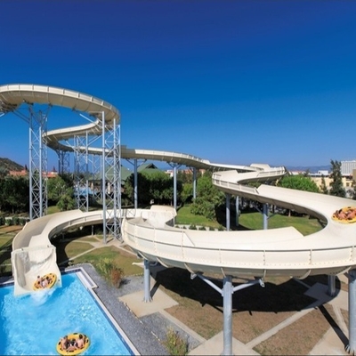 ภาพนิ่งน้ำไฟเบอร์กลาสที่กำหนดเอง, 6 คนครอบครัวไฟเบอร์กลาส Slide, Aqua Park อุปกรณ์
