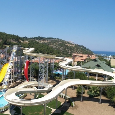ภาพนิ่งน้ำไฟเบอร์กลาสที่กำหนดเอง, 6 คนครอบครัวไฟเบอร์กลาส Slide, Aqua Park อุปกรณ์
