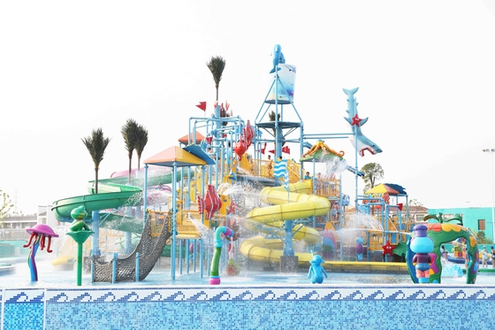ฤดูร้อนกลางแจ้งไฟเบอร์กลาส Aqua House / สวนน้ำสถานที่ท่องเที่ยวสำหรับ Theme Park