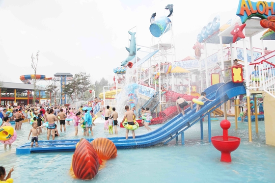 ฤดูร้อนกลางแจ้งไฟเบอร์กลาส Aqua House / สวนน้ำสถานที่ท่องเที่ยวสำหรับ Theme Park