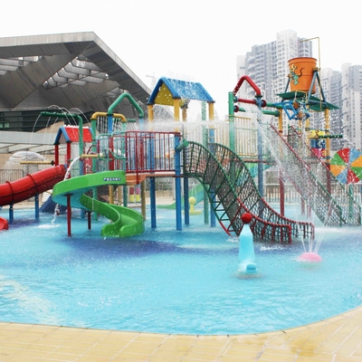 พาณิชย์ไฟเบอร์กลาสภาพนิ่งน้ำ Aqua สนามเด็กเล่นอินเตอร์วอเตอร์เฮ้าส์