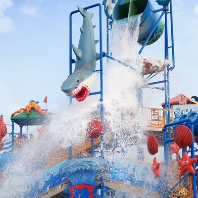 พาณิชย์ไฟเบอร์กลาสภาพนิ่งน้ำ Aqua สนามเด็กเล่นอินเตอร์วอเตอร์เฮ้าส์