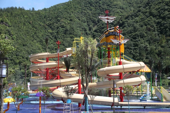 ลอยขนาดใหญ่ Aqua สนามเด็กเล่นกลางแจ้งโรงแรมสวนน้ำอุปกรณ์ไฟเบอร์กลาส