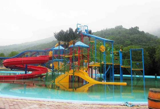 เด็กเล่นน้ำขนาดใหญ่อุปกรณ์ / มินิวอเตอร์เฮ้าส์กับเด็ก Slide, 11.5 * 12.5 * 6.5m