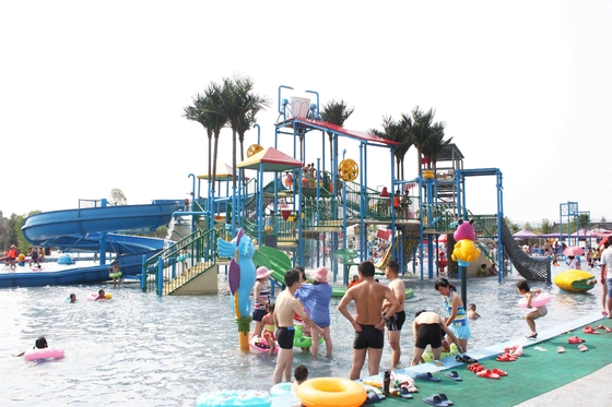 สไลด์ฤดูร้อนกลางแจ้ง Aqua สนามเด็กเล่นสวนเกมส์ไฟเบอร์กลาสน้ำประปาสำหรับสวนสนุก