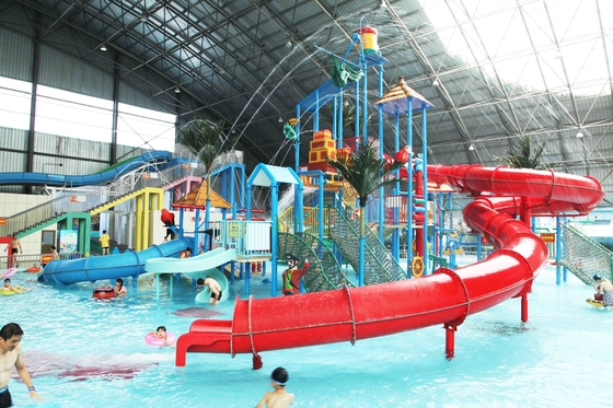 ครอบครัวพาณิชย์ Aqua สนามเด็กเล่นไฟเบอร์กลาสสไลด์สำหรับสวนสนุกเกมส์