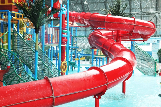 ครอบครัวพาณิชย์ Aqua สนามเด็กเล่นไฟเบอร์กลาสสไลด์สำหรับสวนสนุกเกมส์