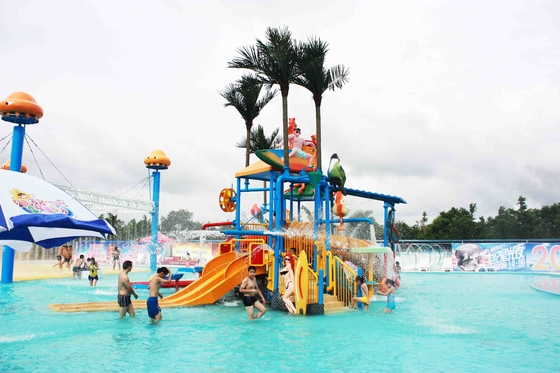 อินเตอร์เน็ทไฟเบอร์กลาส Water House / สนามเด็กเล่นรูปแบบสไลด์อุปกรณ์สำหรับสวนน้ำ 150 Riders / Time