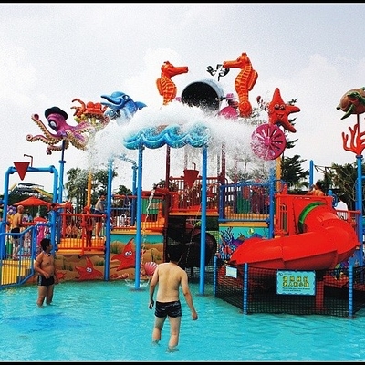 สวนน้ำอุปกรณ์, เด็ก &#39;น้ำสนามเด็กเล่นสำหรับ 50 Riders 17.5 * 11 * 7