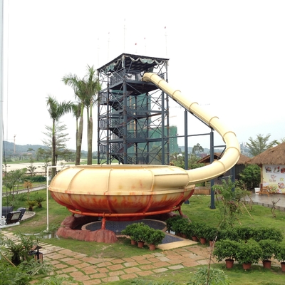 Joy Ride Space Bowl สไลด์ / FRP + สแตนเลสอุปกรณ์การเล่นสำหรับโรงเรียน / สวนน้ำ