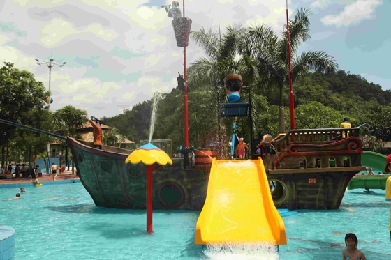 ขนาดใหญ่ฮอลิเดย์รีสอร์ทไฟเบอร์กลาสเรือโจรสลัดสำหรับรูปแบบน้ำสวนสาธารณะ, 19 * 13.6 * 9M
