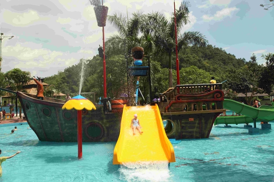 ขนาดใหญ่ฮอลิเดย์รีสอร์ทไฟเบอร์กลาสเรือโจรสลัดสำหรับรูปแบบน้ำสวนสาธารณะ, 19 * 13.6 * 9M
