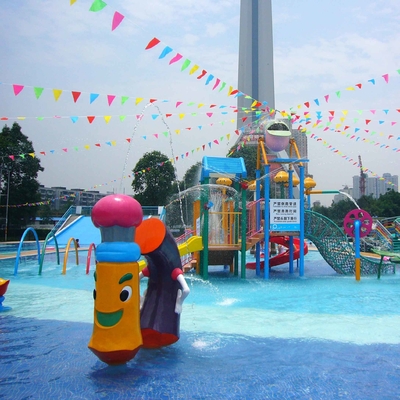 เด็กและผู้ใหญ่สวนน้ำสเปรย์อุปกรณ์ Aqua Play โครงสร้าง 3 ~ 5 คนสำหรับสวนน้ำ Water Park